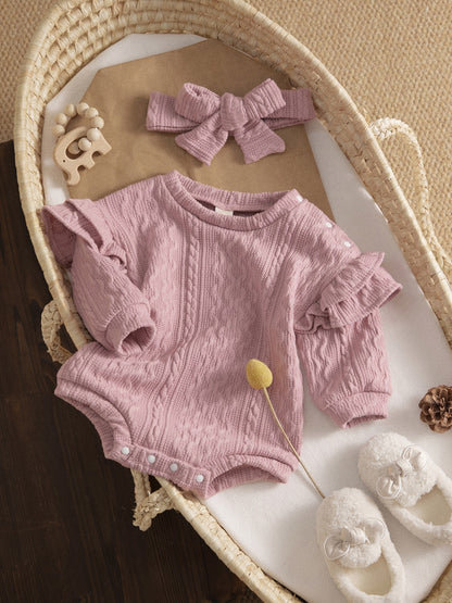 Ruffles Romper and Matching Headband