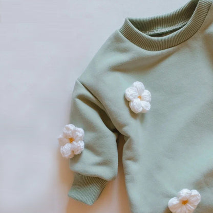 Embroidery Sweatshirt Romper