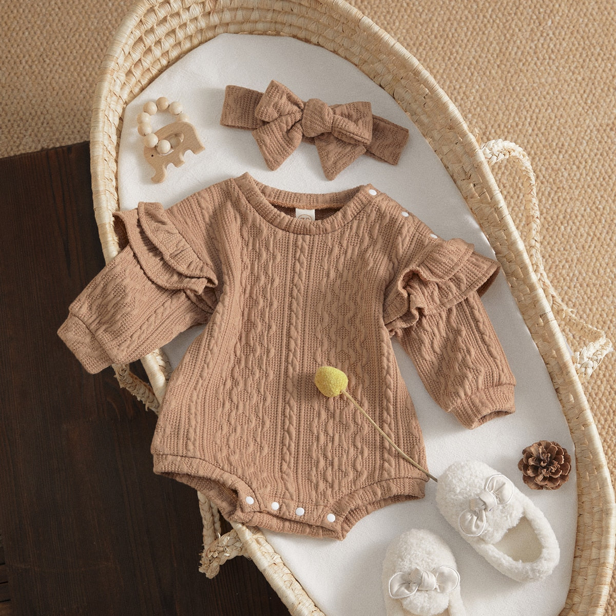 Ruffles Romper and Matching Headband