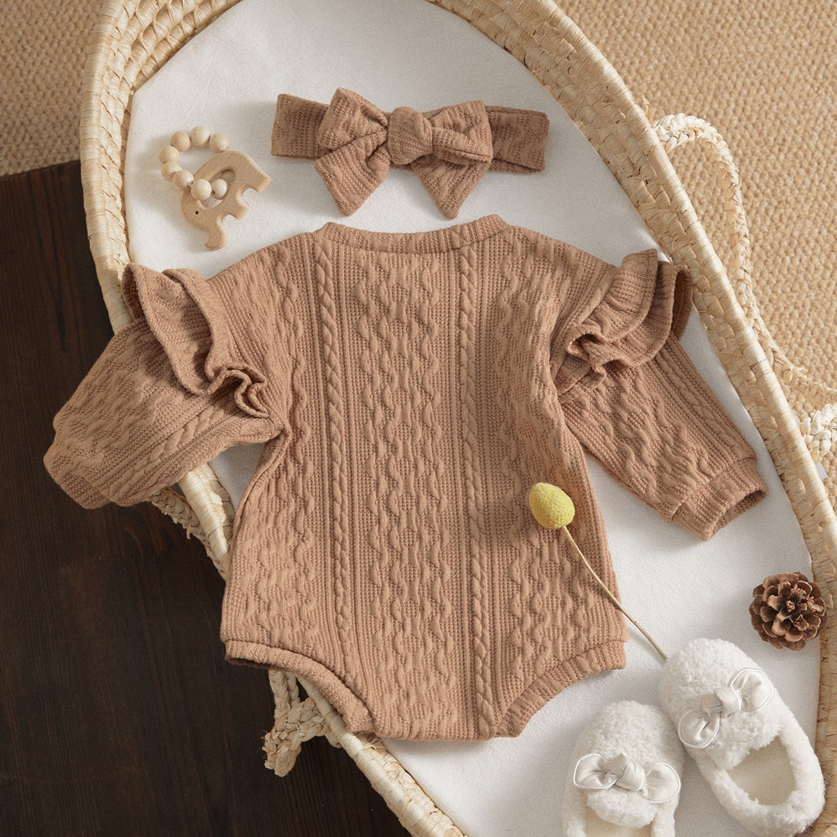 Ruffles Romper and Matching Headband