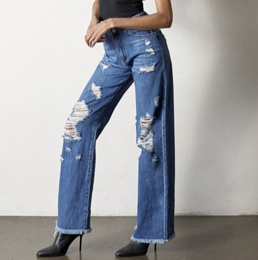 Dani distressed Dad Jeans - Unbroken Badass