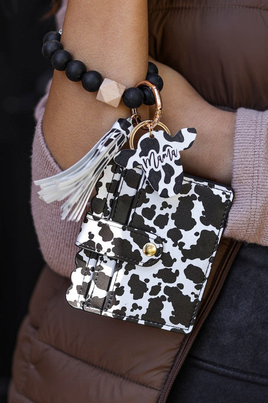 Cow Mama Beaded Tassel Keychain - Unbroken Badass